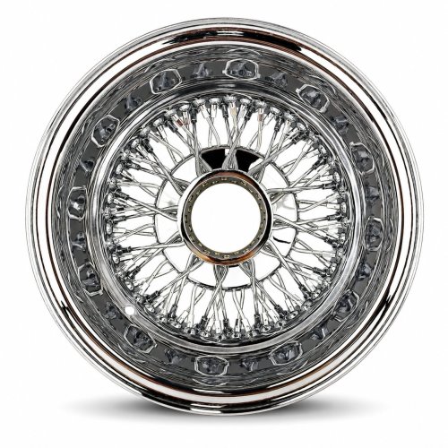 13x7 Chrome 72-Spoke Cross Lace Reverse Wire Wheel