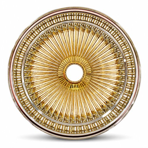 20x8 Chrome 150-Spoke Straight Lace Reverse Wire Wheel