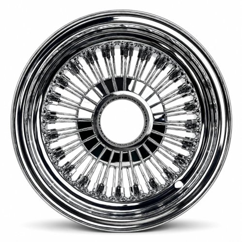 13x5.5 Chrome 72-Spoke Straight Lace Reverse Wire Wheel