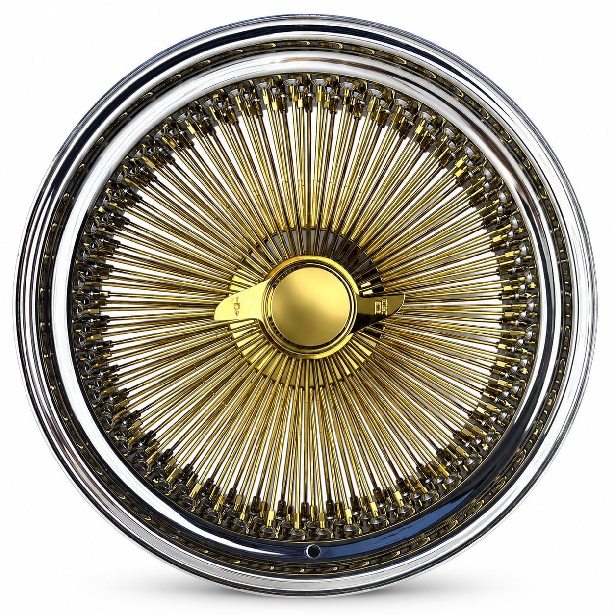 20x8 Center Titanium Gold 150-Spoke Straight Lace Standard Wire Wheel