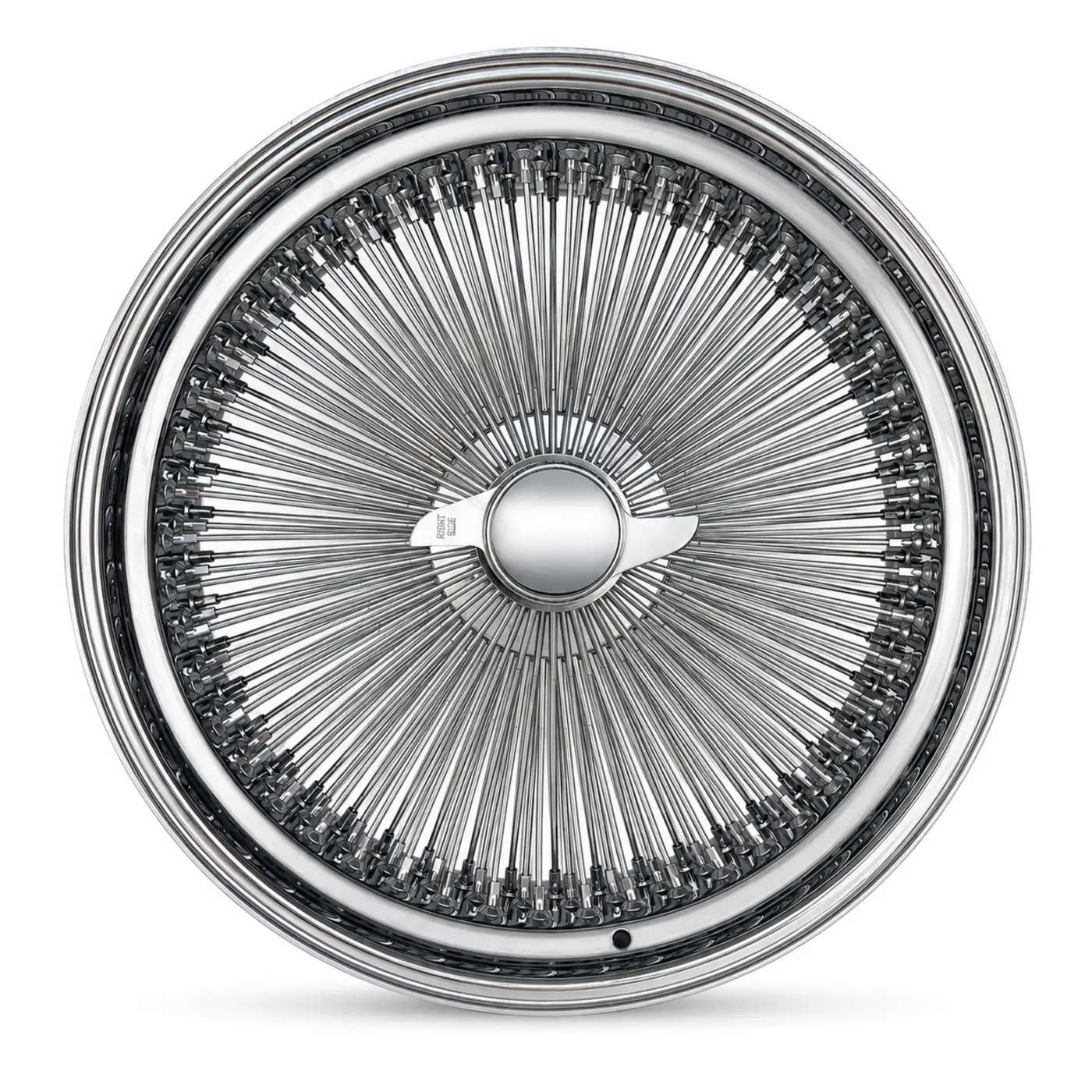 22x8 Chrome 150-Spoke Straight Lace Standard Wire Wheel