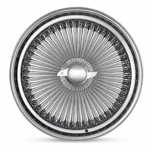 22x8 Chrome 150-Spoke Straight Lace Standard Wire Wheel