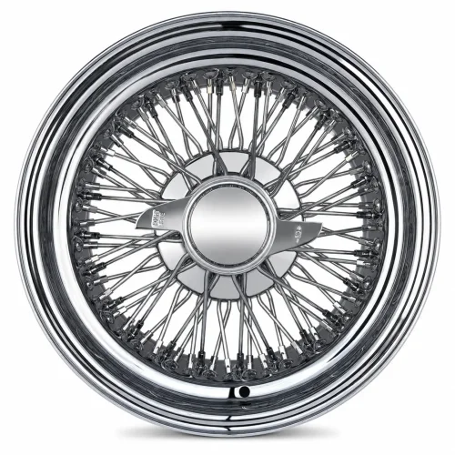 15x7 Chrome 72-Spoke Cross Lace Standard Wire Wheel