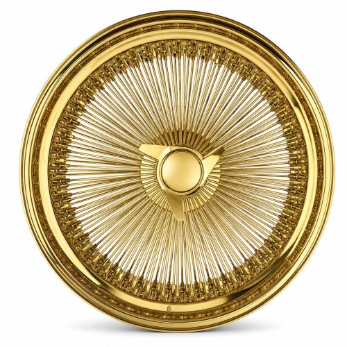 22x8 Titanium Gold 150-Spoke Straight Lace Wire Wheel