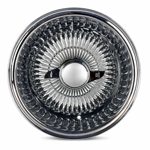 13x7 Chrome 100-Spoke Straight Lace Reverse Wire Wheel