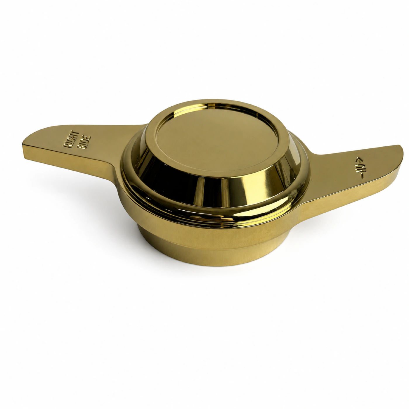 2-Bar Raised Flat Center Gold Wire Wheel Knock Off