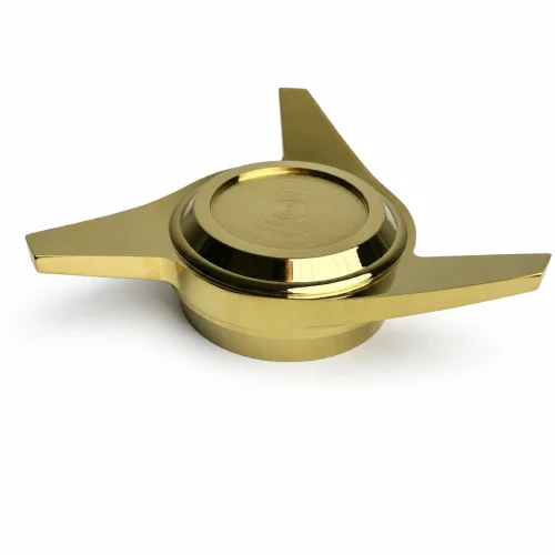 3-Bar Raised Flat Center Gold Wire Wheel Knock Off