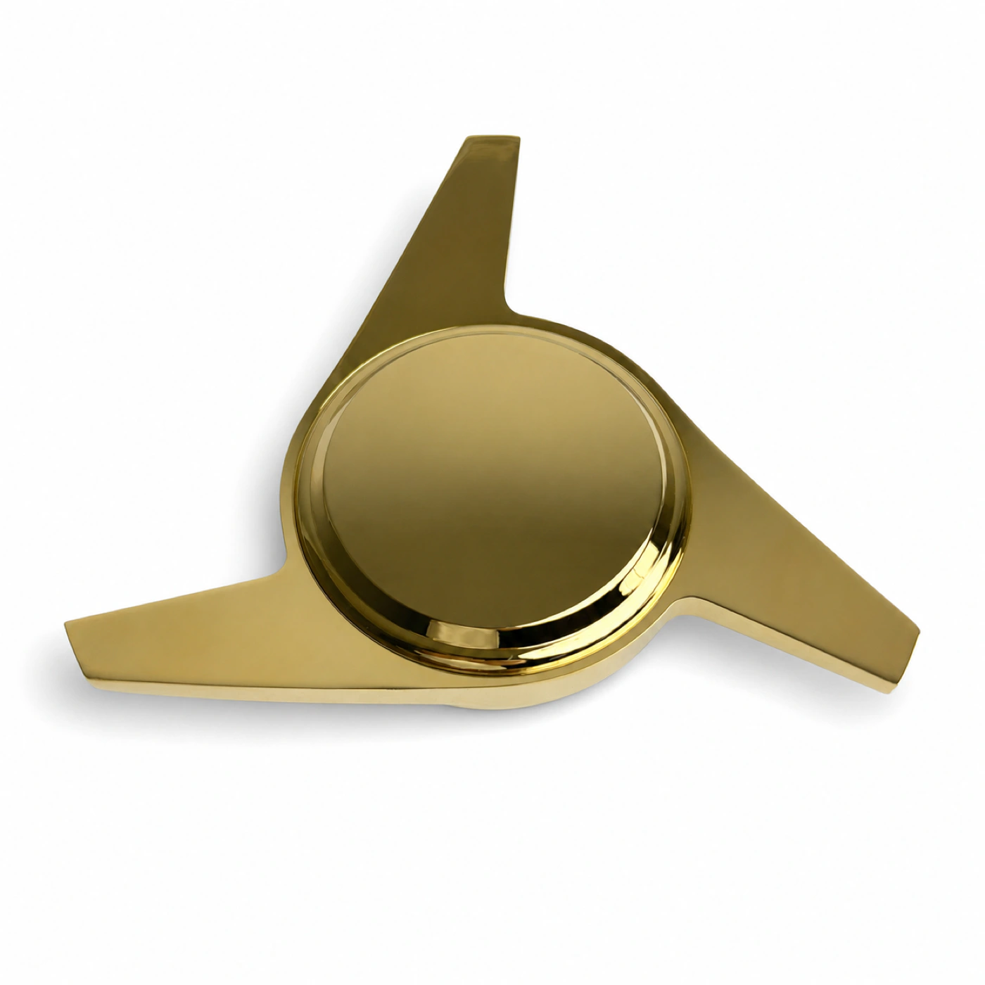 3-Bar Smooth Dome Gold Wire Wheel Knock Off