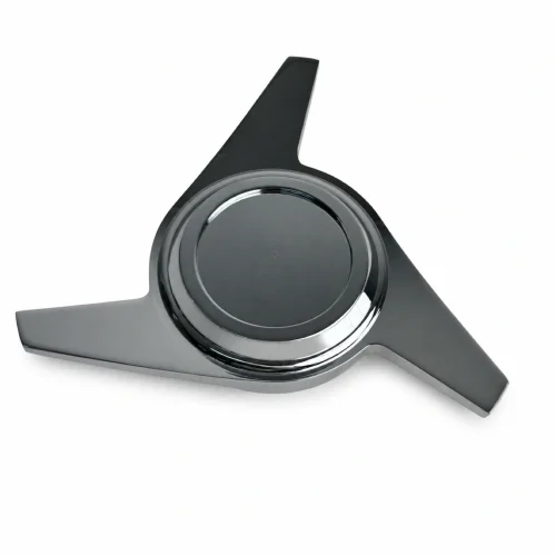 3-Bar Flat Center Polished Silver Wire Wheel Knock Off