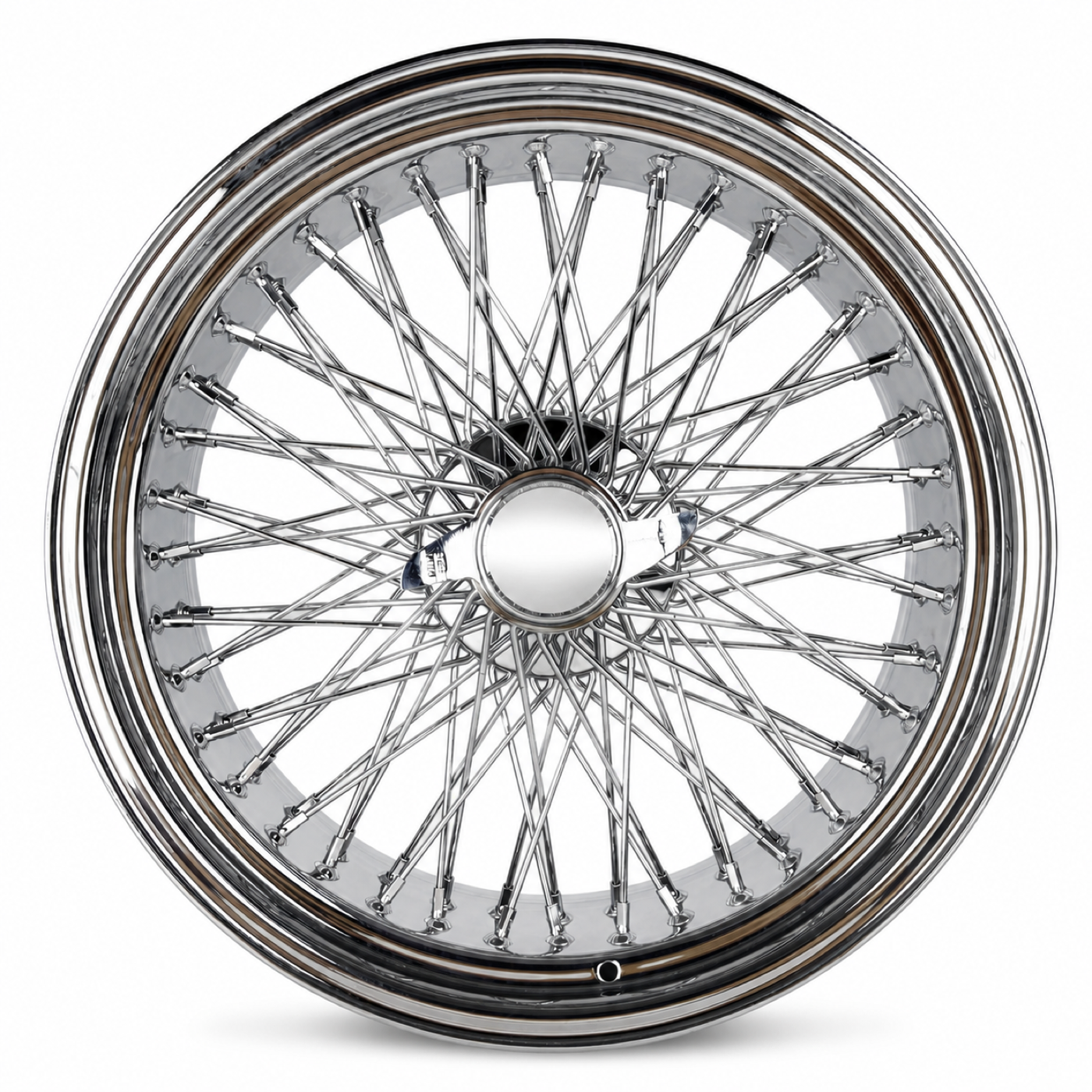 22x8 Chrome 80-Spoke Cross Lace Standard Wire Wheel