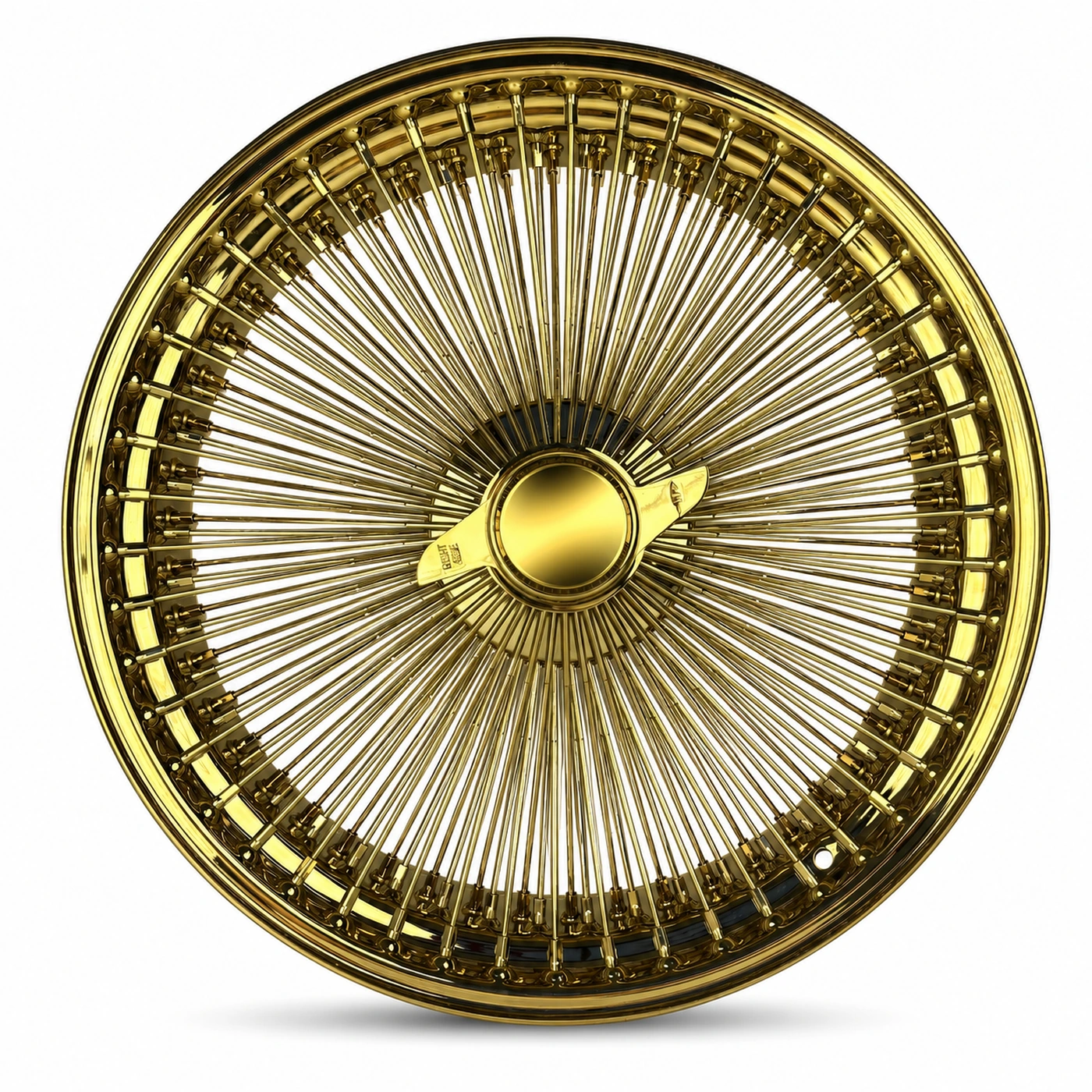 22x8 Titanium Gold 150-Spoke Straight Lace FWD Wire Wheel