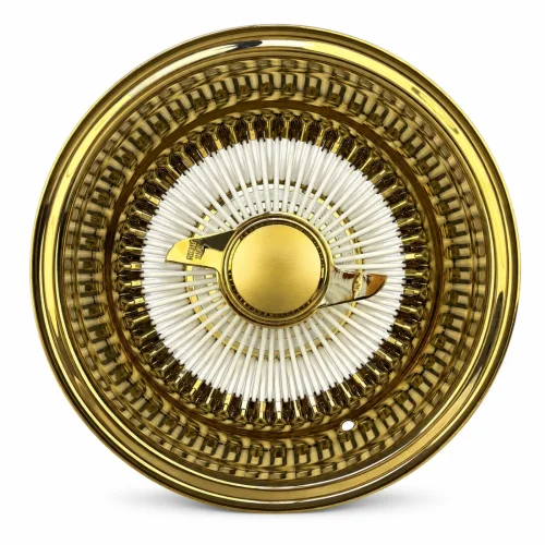 13x7 Titanium Gold 100-Spoke Straight Lace Reverse Wire Wheel