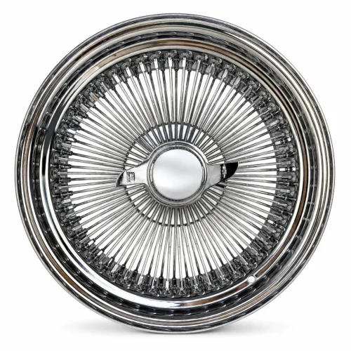 17x8 Chrome 100-Spoke Straight Lace Standard Wire Wheel