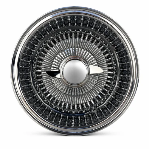 13x7 Chrome 100-Spoke Straight Lace Reverse Wire Wheel