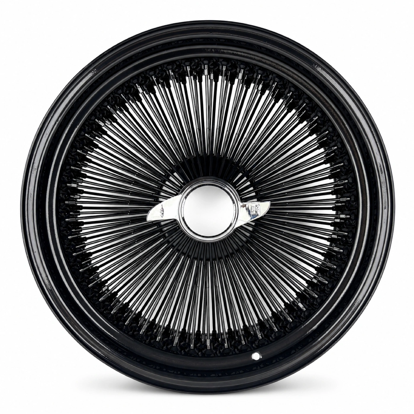 20x8 Black 150-Spoke Straight Lace Standard Wire Wheel