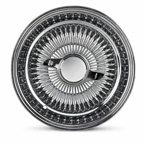13x5.5 Chrome 100-Spoke Straight Lace Reverse Wire Wheel