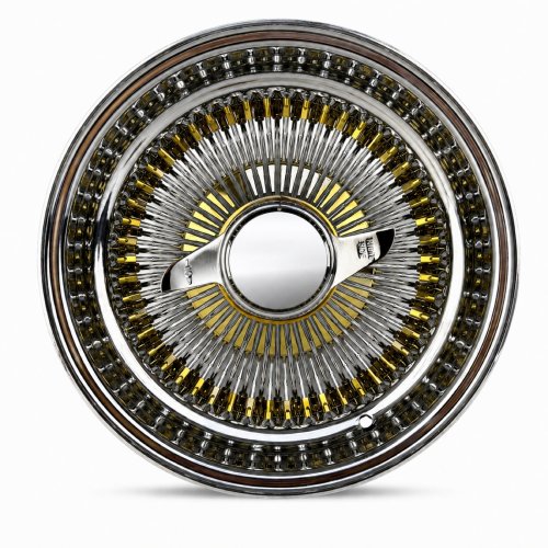13x5.5 Center Gold 100-Spoke Straight Lace Reverse Wire Wheel